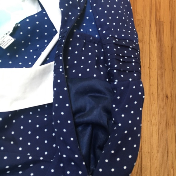 Retro Style Navy and White Polka Dots Dress - Picture 8 of 8